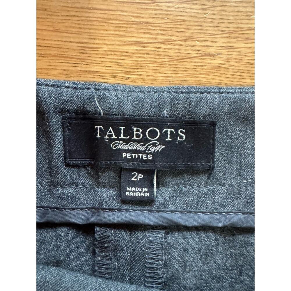 Talbots Classic Slim Side Zip Dress Pants Women Size 2P Petitie Stretch Career - Picture 3 of 10